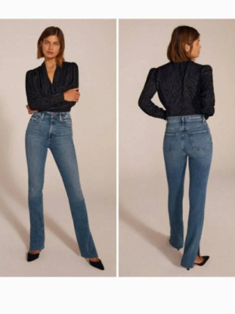 Favorite Daughter The Valentina Tower Cigarette Slit Hem High Rise Sz 29